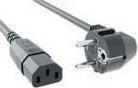Actual product image Bachmann Power cable, earthing contact plug C13 socket, 1.5 m, grey high-quality power cable for power (1.50 m, C13)