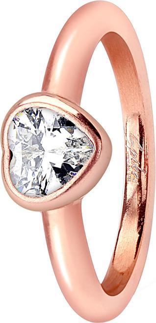 Produktbild Star Piercing Ring rosegold mit Herzkristall (Chirurgenstahl 316L, Titan G23, ohne Messing)
