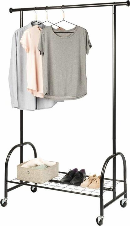 Produktbild Wenko Teleskop-Garderobe Profi 50696100 schwarz Metall 121,0 x 185,0 cm