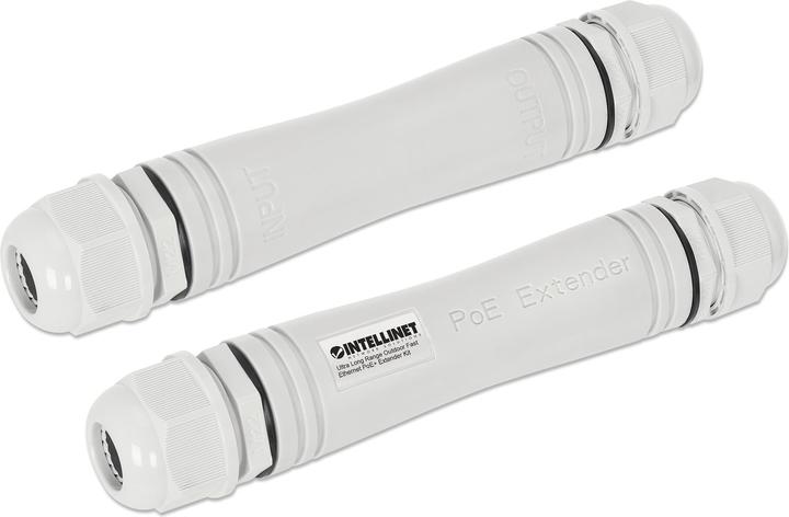 Actual product image Intellinet Ultra Long Range Outdoor Fast Ethernet PoE+ Extender Set