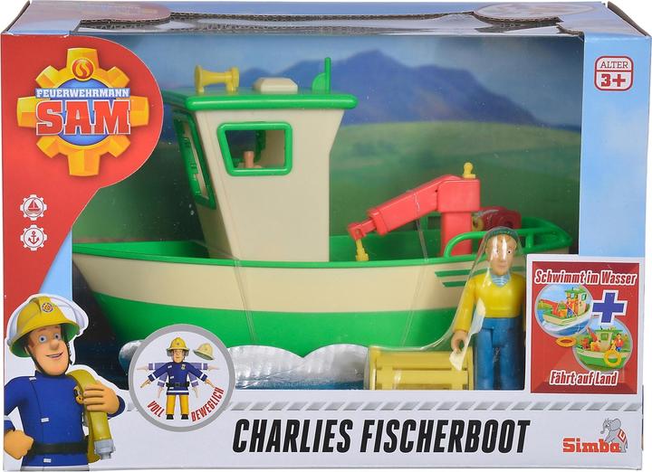 Actual product image Simba Sam Charlie's fishing boat with figure