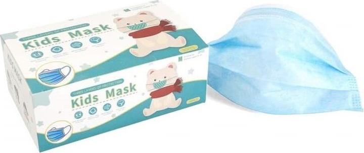 Actual product image Care 30x Children's Mask, Mouth-Nose-Protection, Mouthguard 3-ply blue (30 x)