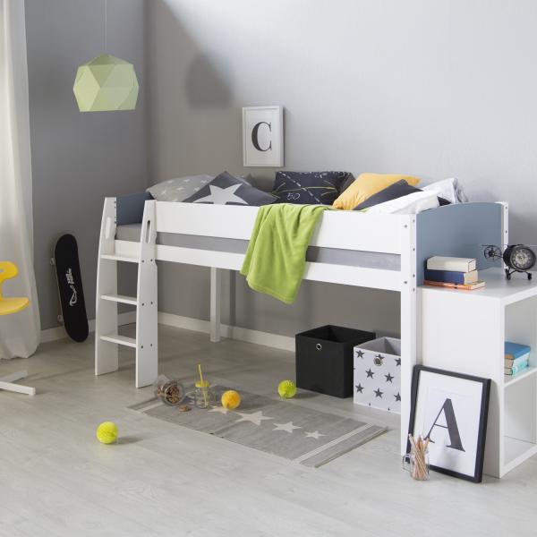 Immagine prodotto Homestyle4u Letto a soppalco Letto da gioco Letto per bambini con scala (90 x 200 cm)