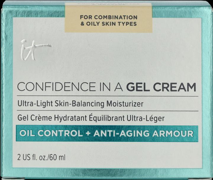 Actual product image It Cosmetics Confidence in a Gel Cream Oil Control Hydrating Oil-Free Face Moisturizer with Niacinam (60 ml, Face gel)