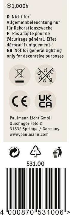 Actual product image Paulmann Flickering candle (E27, 3 W, 1 lm, 1 x)