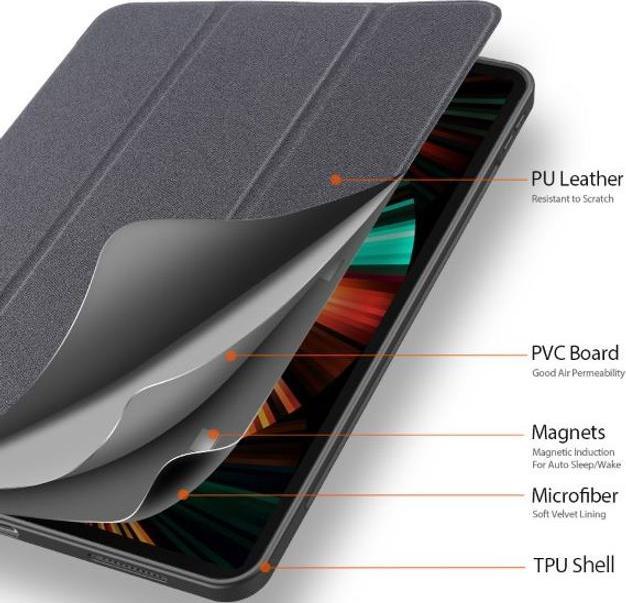Produktbild Dux Ducis Domo Tri-fold Smart Case (iPad Pro 12.9 2021 (5. Gen), iPad Pro 12.9 2022 (6. Gen))