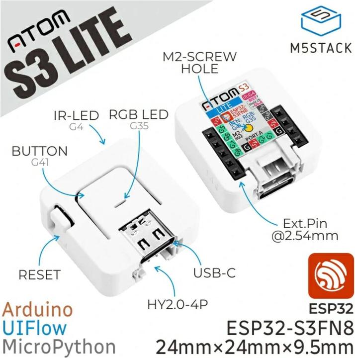 Immagine prodotto M5Stack AtomS3 Lite