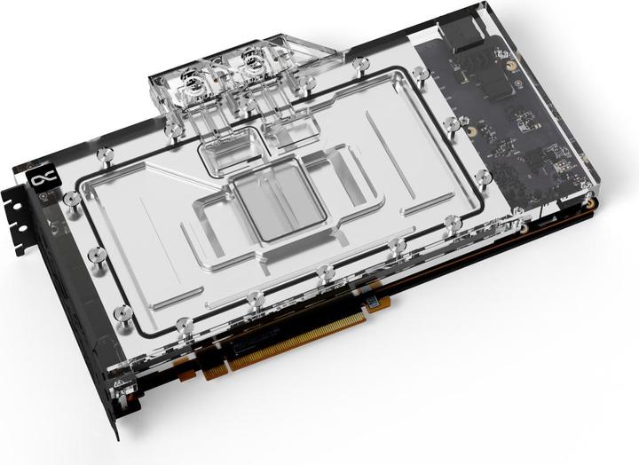 Actual product image Alphacool Ice Block Aurora Acrylic GPX-N RTX 4090 Suprim with Backplate