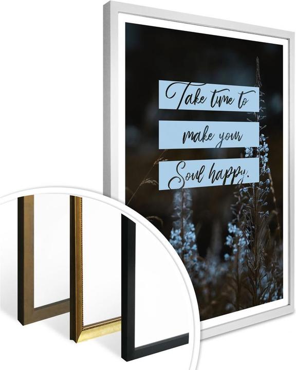 Produktbild Trenddeko Take time to make your soul happy (60 x 80 cm)