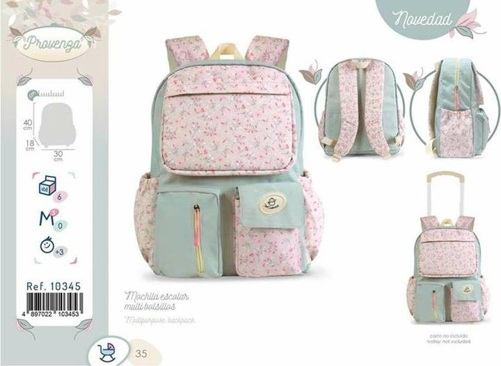Image du produit DeCuevas Sac à dos scolaire Coloré Blomster 40 x 18 x 30 cm