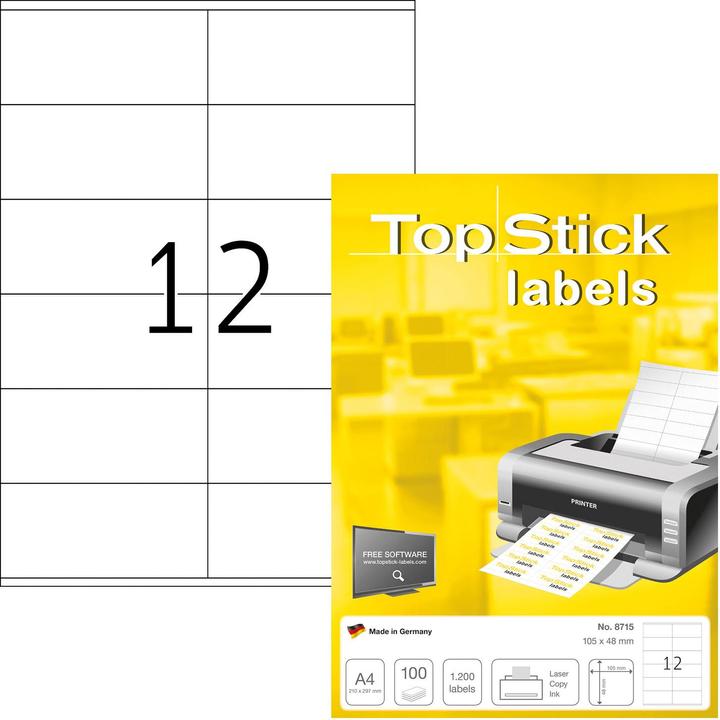 Produktbild TopStick HERMA Etiketten Universal