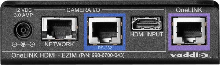 Image du produit Vaddio 999-9660-001 - 1080p - 60 fps - noir - 2 x entrée ligne - 2 x sortie ligne - ligne paire
