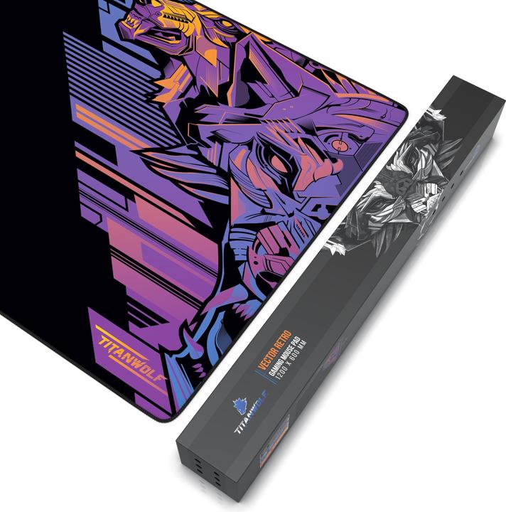 Produktbild Titanwolf Gaming Mauspad, XXXL Speed Mausmatte 1200 x 600 mm, Geschwindigkeit & Präzision, Vector Gradient (3XL)