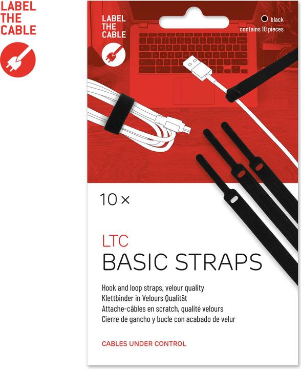 Image du produit Label-the-cable Sangles de base LTC (Serre-câbles velcro, 170 mm, 10 pcs)