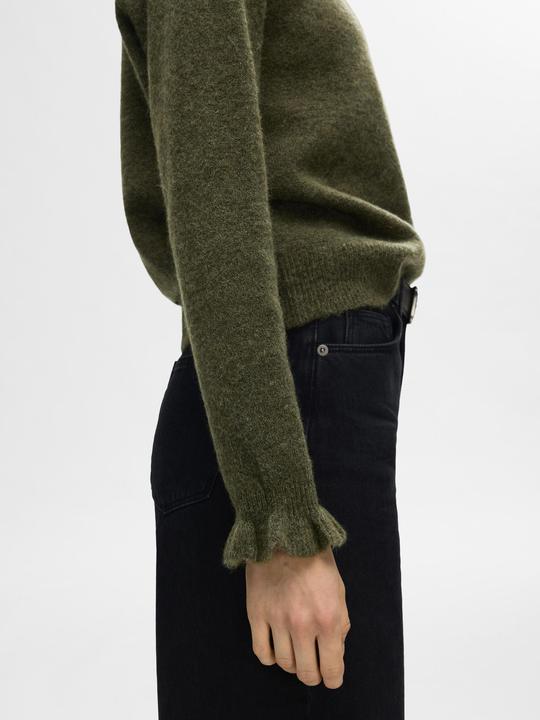 Image du produit Selected Femme Pull en tricot à manches ruchées (XL)