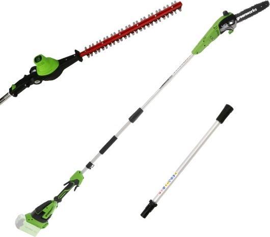 Immagine prodotto Greenworks Tagliasiepi con asta di prolunga 24V GD40PSH - 1303907 (Tagliasiepi a batteria)