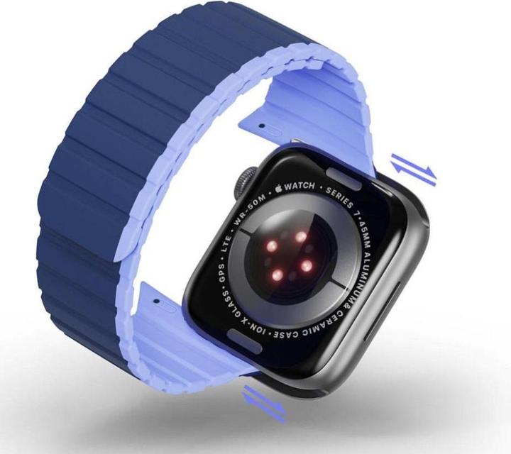 Actual product image Dux Ducis Magnetic Strap for Apple Watch SE, 8, 7, 6, 5, 4, 3, 2, 1 (41, 40, 38 mm) Strap (LD Versio (41 mm, 38 mm, 40 mm, Silicone, Metal)