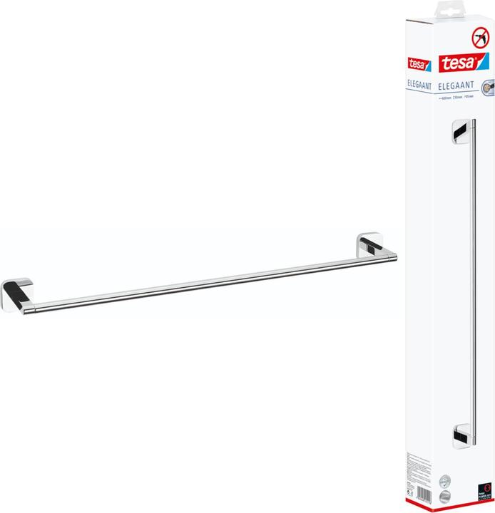 Actual product image tesa ELEGAANT towel rail simple incl. adhesive solution without drilling
