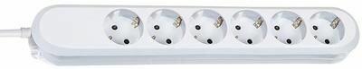 Actual product image Bachmann Power strip Smart 6-way white 5m 5.0 m supply cable, screwed (reusable screws) reconnect (6 x, CEE 7/3, 5 m)