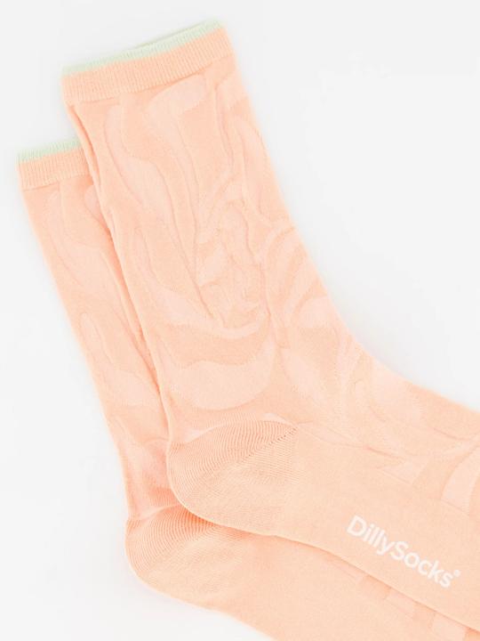 Immagine prodotto DillySocks Calze di pesca sbriciolate Premium di colore arancione chiaro (Confezione singola, 35 - 38)