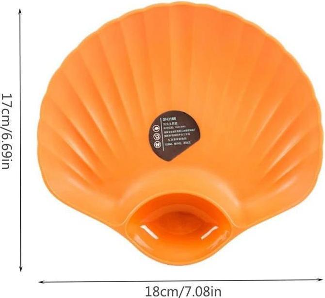 Image du produit JTI Assiette avec compartiment séparé pour la sauce - Orange (1 x)