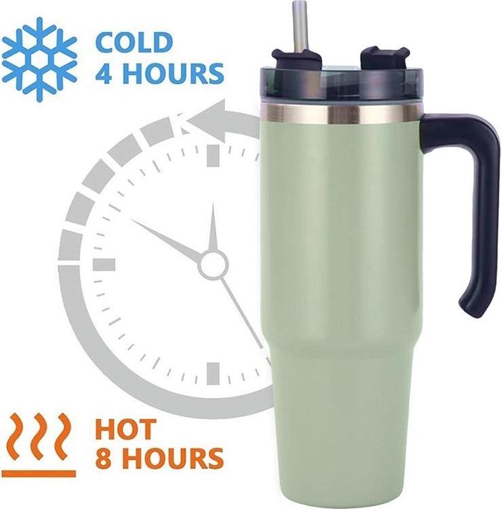 Produktbild ASMI Edelstahl Thermobecher, Kaffeebecher, Auto-Tumbler-Becher, 900ml (0.89 l)