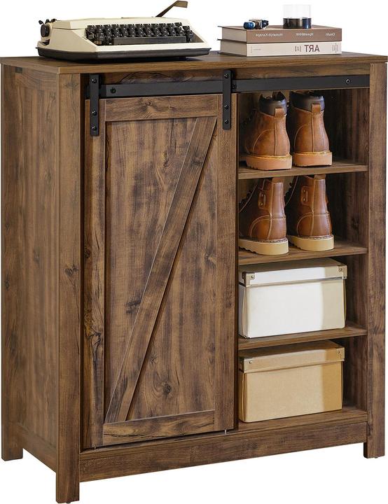SoBuy Sideboard mit Schiebetür (80 x 92 x 35 cm)