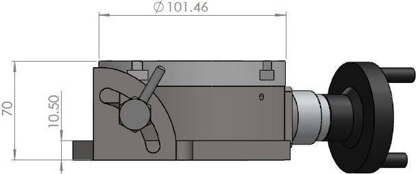 Actual product image Paulimot Rundtisch Ø 100 mm schwenkbar horizontal / vertikal