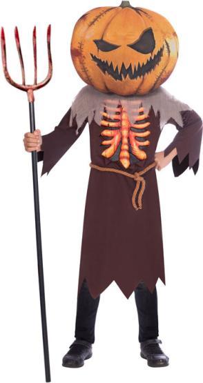 Amscan Costume da bambino Zucca spaventosa testa grande10-12anni (10, 11, 12)