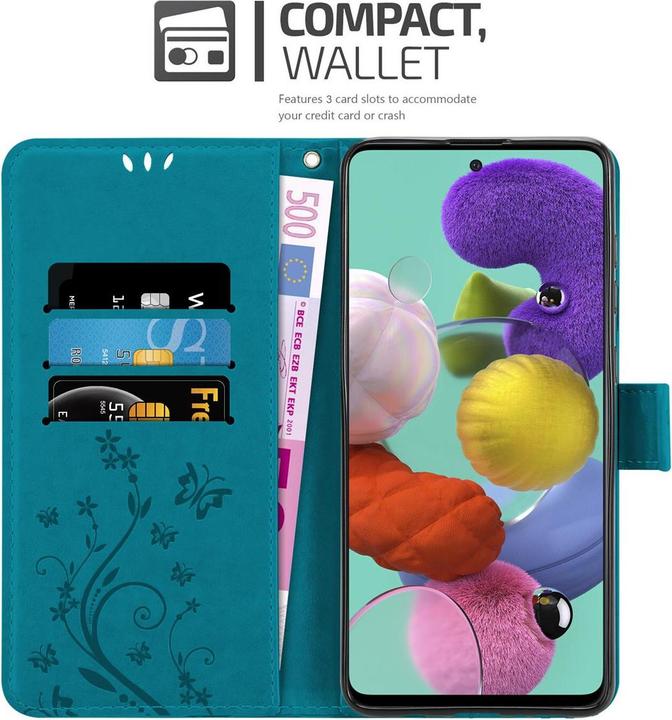 Productafbeelding Cadorabo Bloemen Boekomslag (Samsung Galaxy A51 5G)