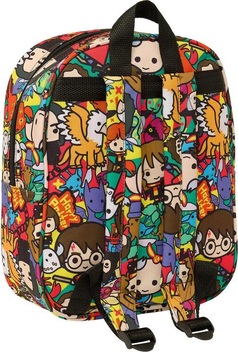 Actual product image School backpack Blue Coloured 22 x 27 x 10 cm 3D