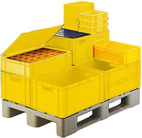 Actual product image kaiserkraft Euro format stacking containers, walls and bottom closed