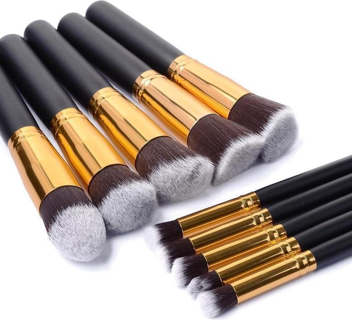 Produktbild JTI Make-up-Pinsel-Set 10-teilig - Schwarz und Gold (Set)