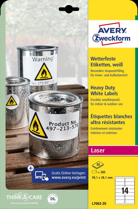 Produktbild Avery Wetterfeste Folien-Etiketten