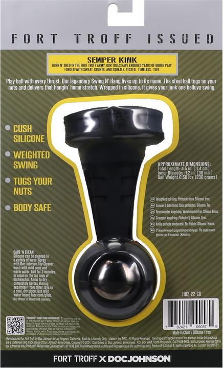 Actual product image Doc Johnson Swing N' Hang - Ball Stretcher - Black (5.33 cm)
