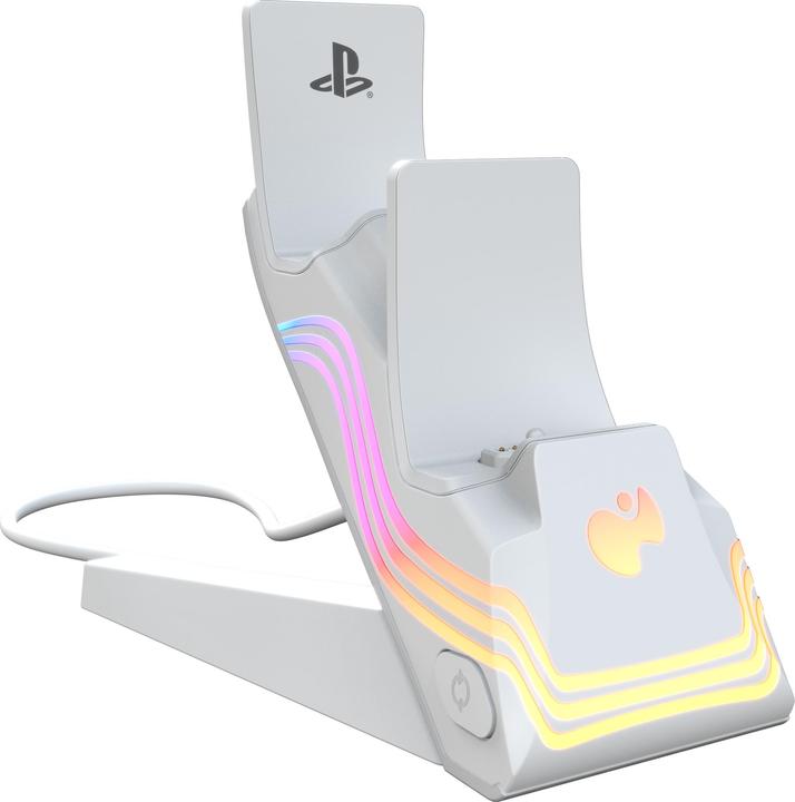 Image du produit PDP Station de recharge 2 contrôleurs Afterglow Wave blanc PS5 (PS5)