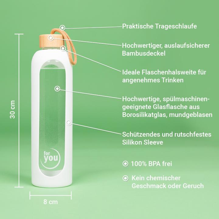 Actual product image For You Sustainable drinking bottle | 1000 ml | Snow White (1 l)