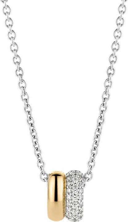 Actual product image Ti Sento Milano Chain with pendant and zirconia bicolour gold-plated 3883ZY/42 (925 Sterling silver, 48 cm)