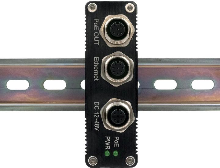 Immagine prodotto Exsys Iniettore industriale PoE+ Gigabit EN50155 (802.3af (PoE), 802,3at (PoE+), 30 W)