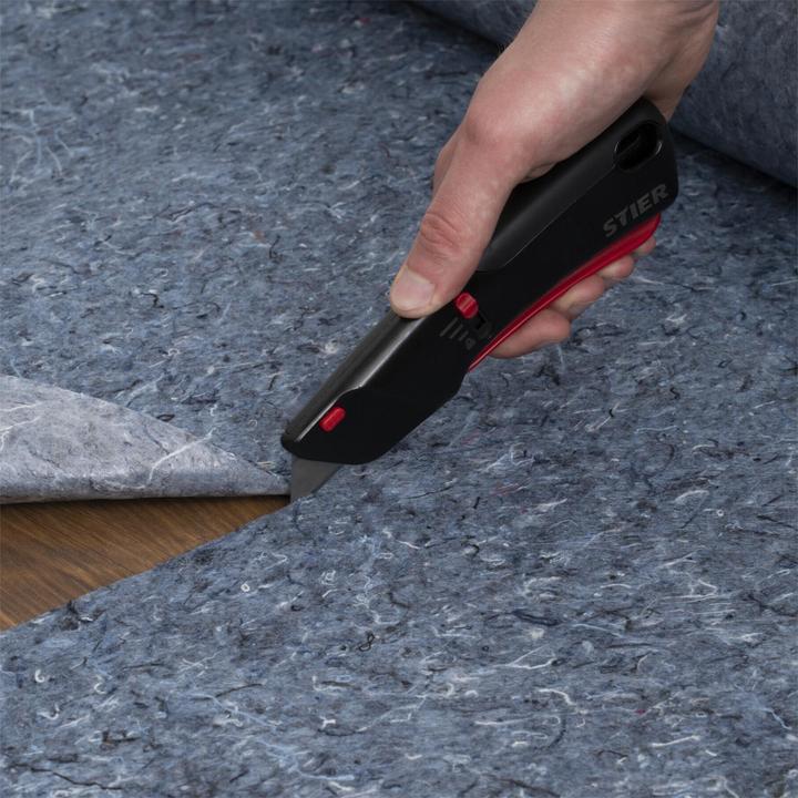Produktbild Stier Sicherheits-Cuttermesser Premium mit 10 Ersatz-Klingen, automatischem Klingeneinzug (Cutter)