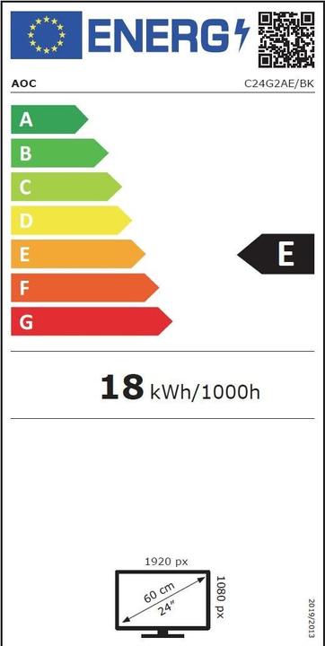 Energie-Label AOC C24G2AE/BK (1920 x 1080 Pixel, 23.60")