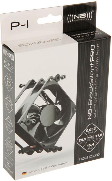 Produktbild Noiseblocker NB-BlacksilentPRO P-1 (80 mm, 1 x)