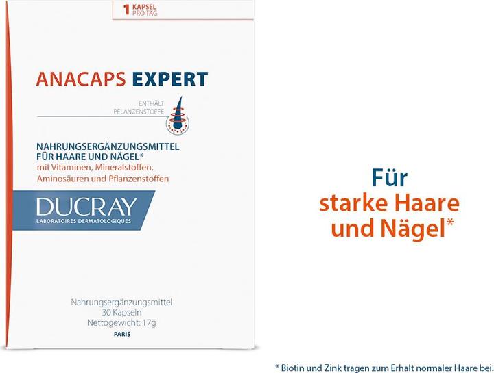 Valori nutrizionali e ingredienti Pierre Fabre Ducray Anacaps Expert, 30 capsule (Lozione corpo)