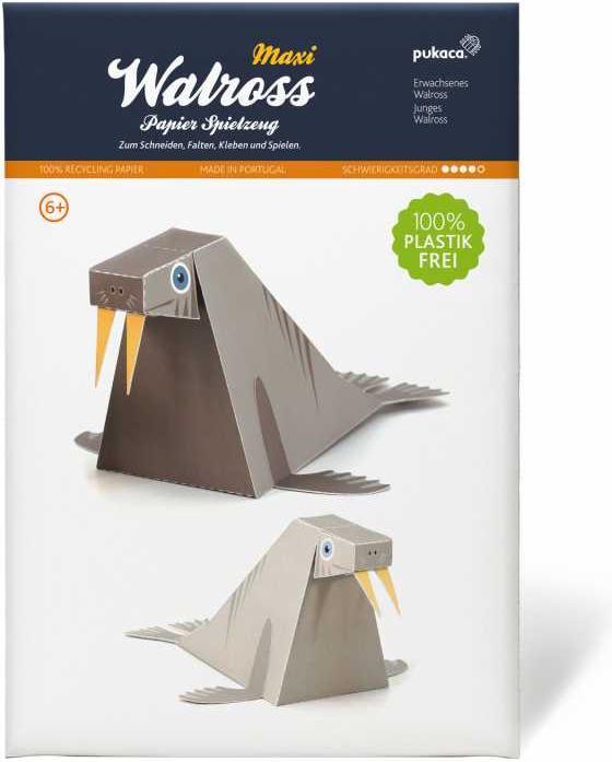 Actual product image Pukaca Paper toy. Maxi walrus (German)