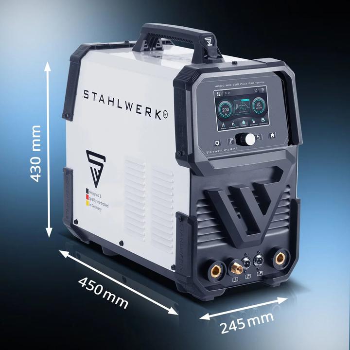 Actual product image Stahlwerk AC/DC TIG 200 Puls Pro Touch fully equipped gas-shielded arc welder