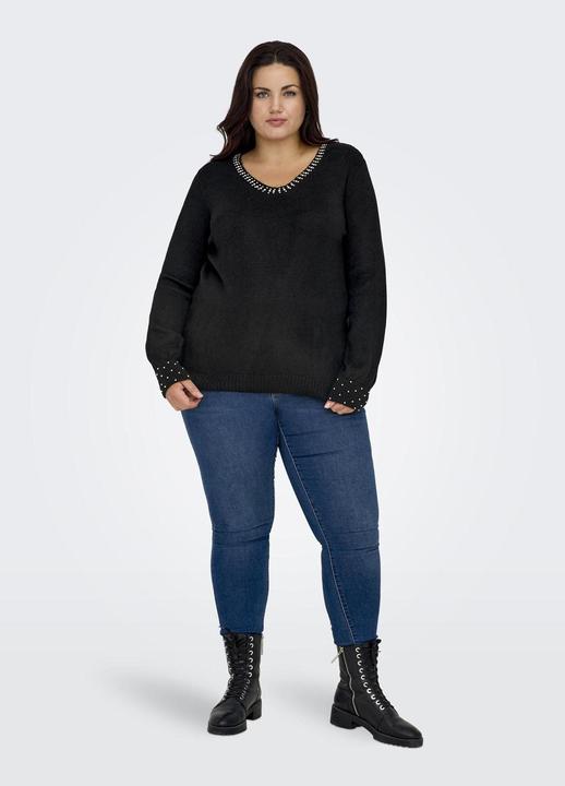 Actual product image Only Curvy V-neck Knit Sweater (M)