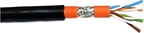 Actual product image EFB Elektronik Cat.7 indoor/outdoor cable 1200MHz AWG23 S/FTP PE jacket, indoor Dca, Sw& Or, 50m DasCat.7 raw (S/FTP, CAT7, 50 m)