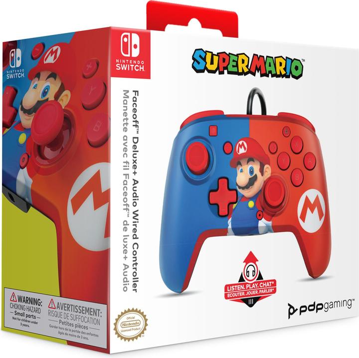 Actual product image PDP Faceoff Deluxe + Audio Mario (Switch)