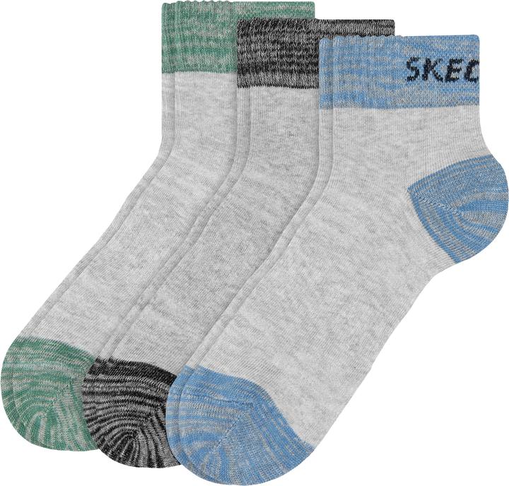 Skechers Girls Mesh Ventilation Quarter 3p (3er Pack, 27, 30)