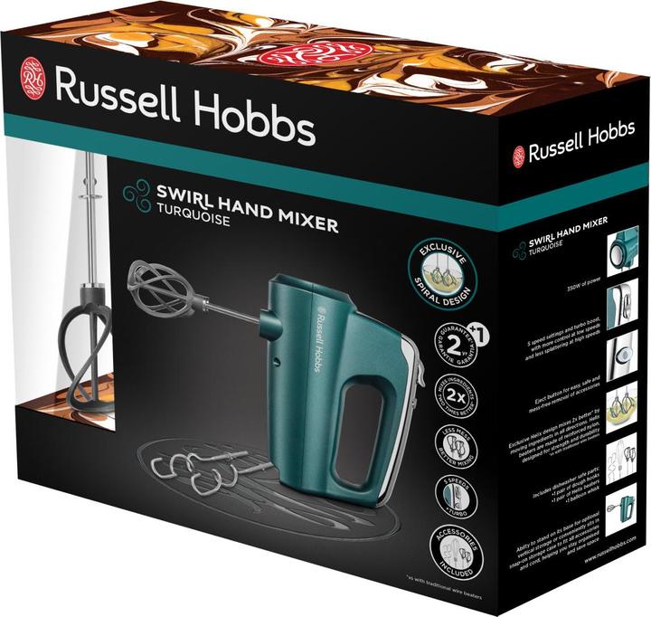 Produktbild Russell Hobbs SWIRL Handmixer Türkis (350 W)